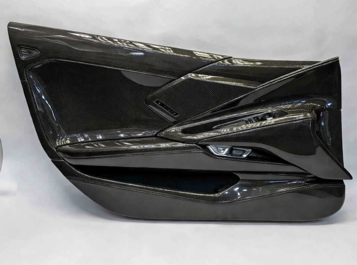 C8 Corvette Carbon Fiber Interior Door Panel Replacements