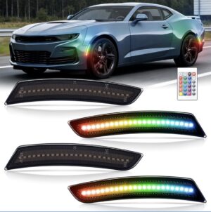 2016 - 24 Camaro Smoked RGB LED Side Markers