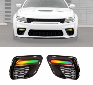 Dodge Charger Widebody Flow RGB DRL Fog Light Trim Covers