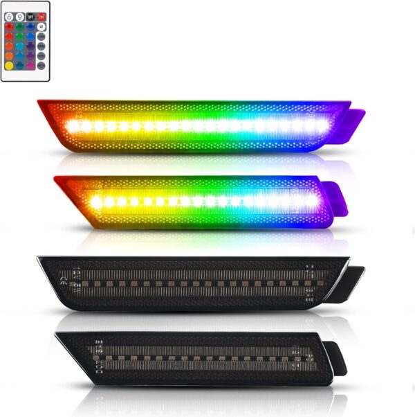 Second image of 2010-15 Camaro Smoked RGB LED Side Markers