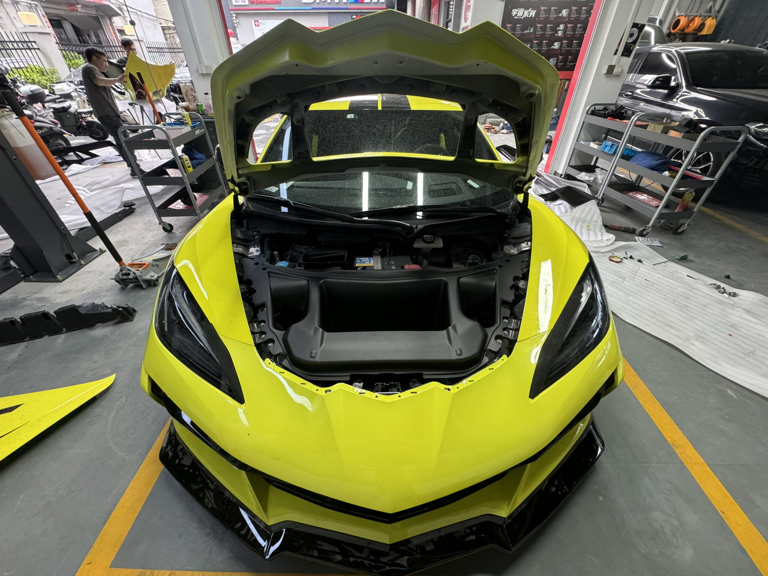 Second image of C8 Corvette ZR1 Style Functional Hood | Carbon Fiber