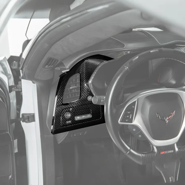 Corvette C7 Dry Carbon Fiber Driver Dashboard Trim Cover