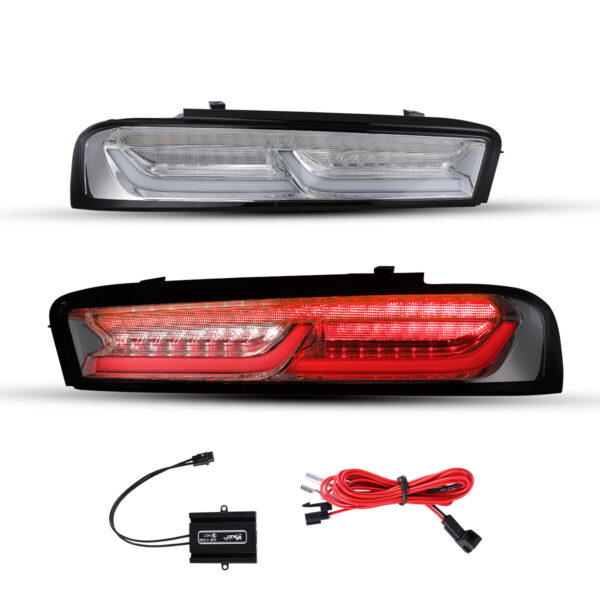 2016 - 18 Camaro Clear Sequential Tail Lights - Red Signal