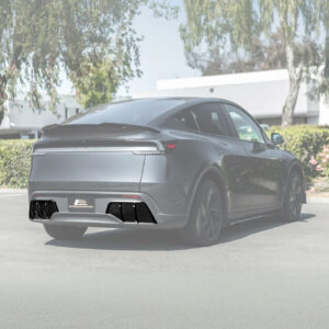 2025+ Tesla Model Y Fast Style Glossy Black Rear Diffuser Add-On