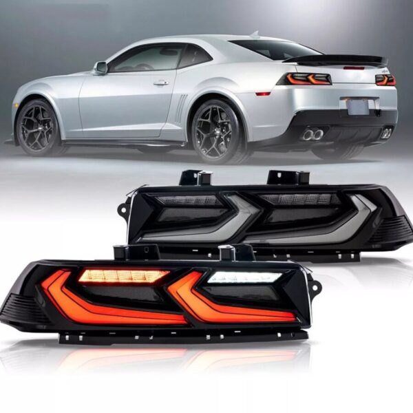 Second image of 2014 - 15 Camaro C8 Style Smoked RGB Flow Tail Lights